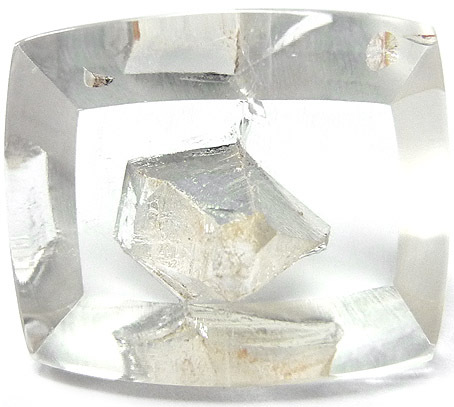 cristal négatif dans cristal de roche