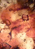 inclusions hematite dans cordierite inde