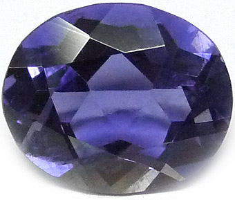 violet-blue iolite facet cut