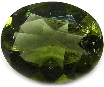 moldavite taillee a facettes