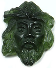 moldavite sculpt�e glyptique portrait homme