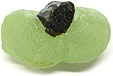 cristaux de prehnite verte et epidote noire