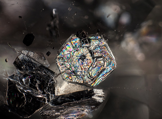 inclusion mica dans Quartz