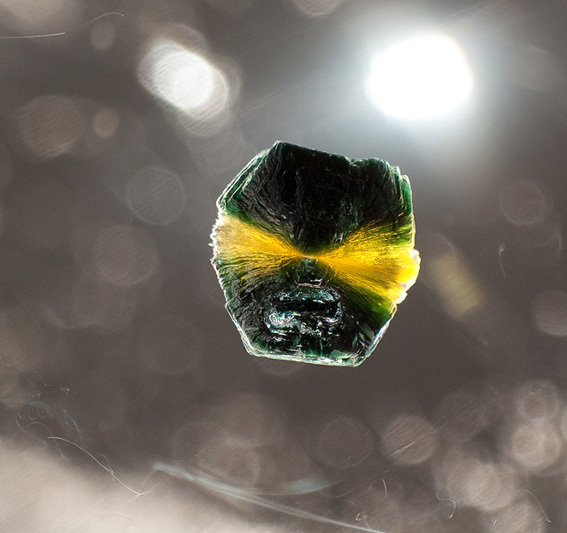 inclusion clinochlore dans quartz