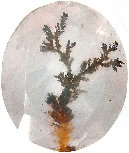 dendrites inclusions dans quartz rose