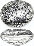 imitation triplet quartz � inclusions schorl