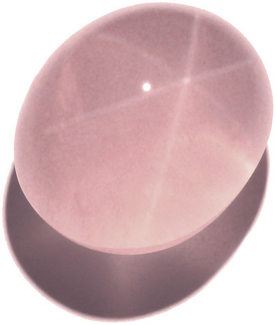 quartz rose étoilé 6 branches madagascar