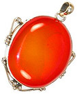 calcedoine teintee pendentif