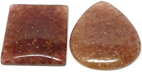 quartz aventurin� brun rouge