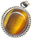 oeil de tigre en pendentif
