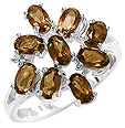 quartz fum� sur bague