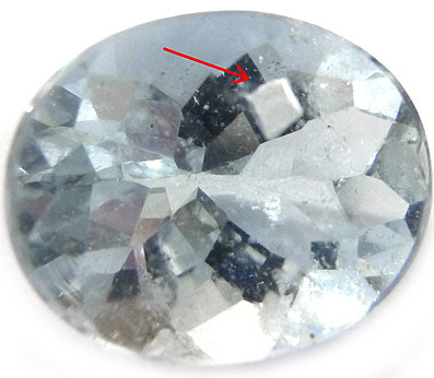 inclusions fluorite dans topaze