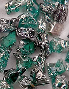cristaux verts transparents carbure de silicium