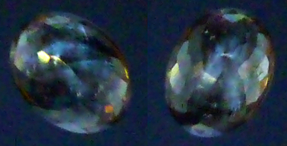 anomalies d'extinction au polariscope dans la pyrospessartite
